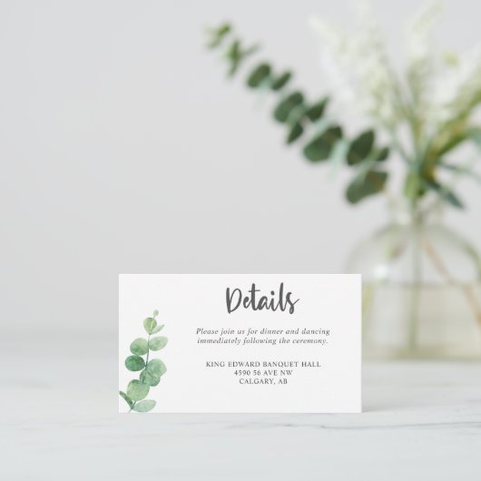 ユーカリ結婚の詳細スクリプト エンクロージャーカード (スタンド正面)