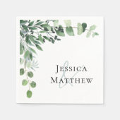 ユーカリ結婚の スタンダードカクテルナプキン (正面)