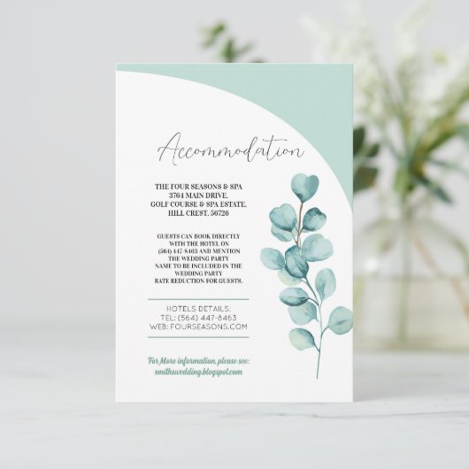 ユーカリ結婚アコモデーション離れズミント エンクロージャーカード (スタンド正面)