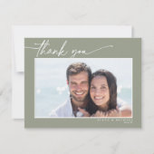 ユーカリ結婚カラートーンの緑ID901 サンキューカード (正面)