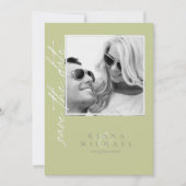 ユーカリ結婚カラートーンの緑ID901 セーブザデート (正面)