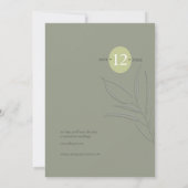 ユーカリ結婚カラートーンの緑ID901 セーブザデート (裏面)