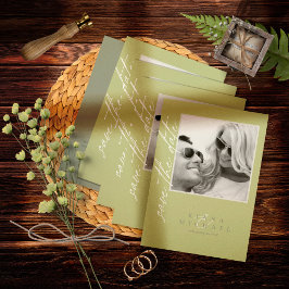 ユーカリ結婚カラートーンの緑ID901 セーブザデート