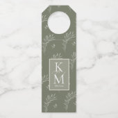 ユーカリ結婚カラートーンの緑ID901 ボトルネックタグ (正面)