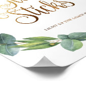 ユーカリ結婚カリのシッ白熱［赤熱］光を放つク徴候 ポスター (角)