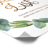 ユーカリ結婚カリのバケットリストへのサイン ポスター (角)