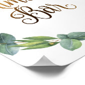 ユーカリ結婚カリのミモザバー徴候 ポスター (角)