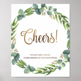 ユーカリ結婚カリの飲料バー徴候 ポスター