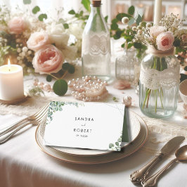 ユーカリ結婚カリ・グリーンリー・ボホ プレイスカード