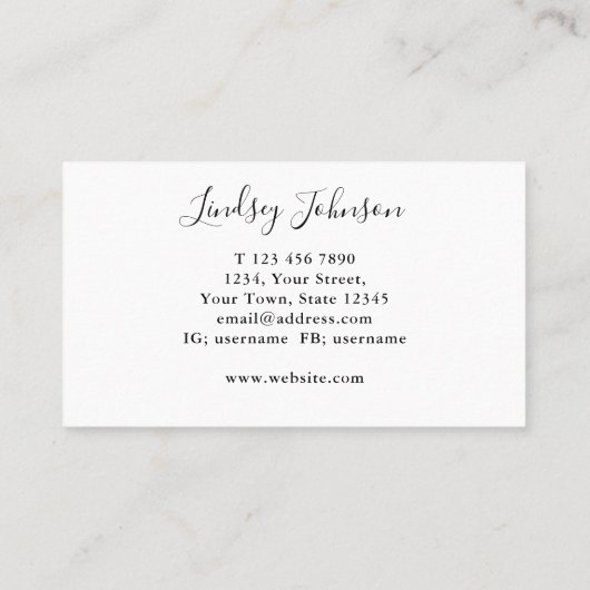 ユーカリ結婚グリネリーとイベントプランナー 名刺 (裏面)