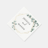 ユーカリ結婚グリネリーのカクテルナプキン スタンダードカクテルナプキン (角)