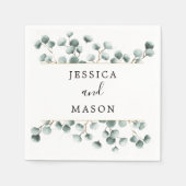 ユーカリ結婚グリネリーのカクテルナプキン スタンダードカクテルナプキン (正面)