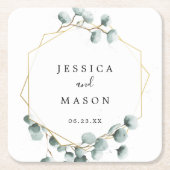 ユーカリ結婚グリネリーのコースター スクエアペーパーコースター (正面)