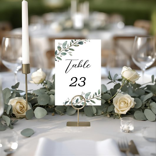 ユーカリ結婚グリネリーの表番号 テーブルナンバー