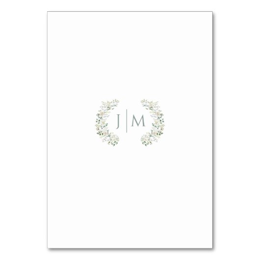 ユーカリ結婚グリネリーフローラの表番号 テーブルナンバー (裏面)