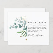 ユーカリ結婚グリネリー予算お礼 (正面/裏面)