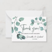 ユーカリ結婚グリネリー予算サンキューカード ノートカード (正面)