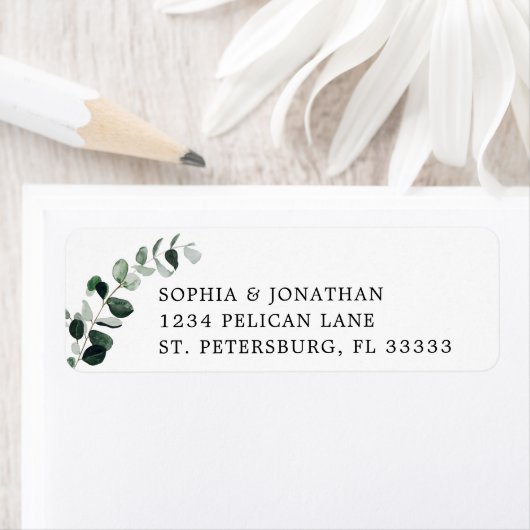 ユーカリ結婚グリネリー差出人住所 ラベル (インサイチュ)