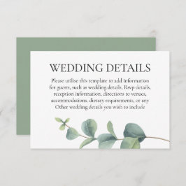 ユーカリ結婚グリネリー詳細 エンクロージャーカード