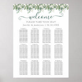 ユーカリ結婚グリーンリーのシーティンググラフポスター ポスター