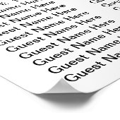 ユーカリ結婚グリーンリーのシーティングチャート20表 ポスター (角)