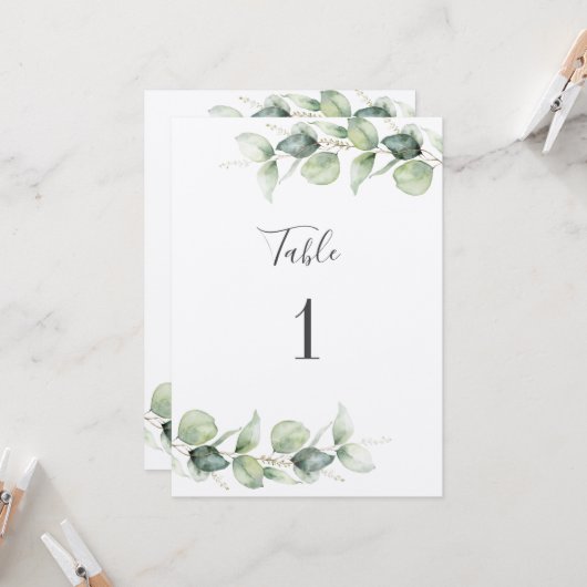 ユーカリ結婚グリーンリーのテーブル第1席 (正面/裏面インサイチュ)