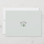 ユーカリ結婚グリーンリーのリハーサル 招待状 (裏面)