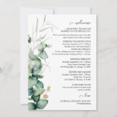 ユーカリ結婚グリーンリーの旅程と歓迎 招待状 (正面)