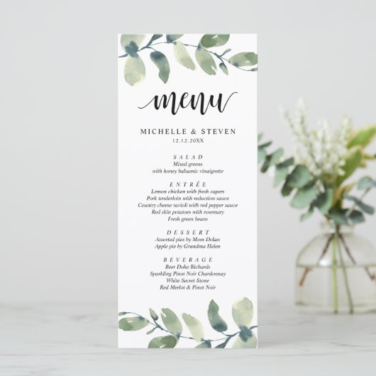 ユーカリ結婚グリーンリーの駆け引きディナー メニュー (スタンド正面)