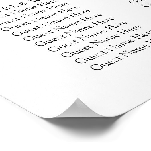 ユーカリ結婚グリーンリー座席表 ポスター (角)