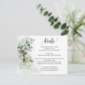 ユーカリ結婚グリーンリー詳細挿入カード 招待状 (スタンド正面)