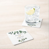 ユーカリ結婚コースター スクエアペーパーコースター (インサイチュ)