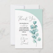 ユーカリ結婚サンキュー離れズミントグリーン サンキューカード (正面)