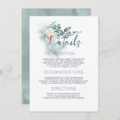 ユーカリ結婚ス詳細インフォメーションゲスト エンクロージャーカード (正面/裏面)