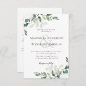 ユーカリ結婚ス 招待状 (正面/裏面)