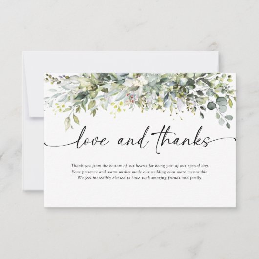 ユーカリ結婚フローラ式サンキューカード サンキューカード (正面)