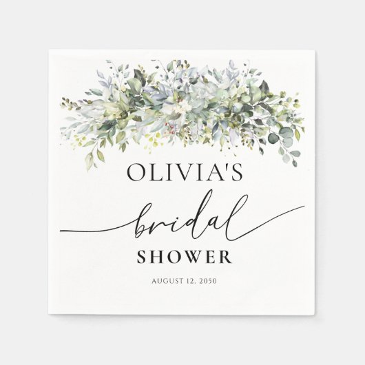 ユーカリ結婚フローラ式ナプキン スタンダードカクテルナプキン (正面)