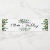 ユーカリ結婚プスのウォーターボトルラベル ペットボトルラベル (シングルラベル)