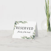 ユーカリ結婚プスの予約テーブル記号 カード (正面)