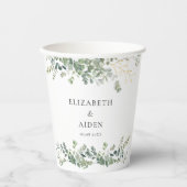 ユーカリ結婚プスの手書き結婚スクリプト 紙コップ (正面)