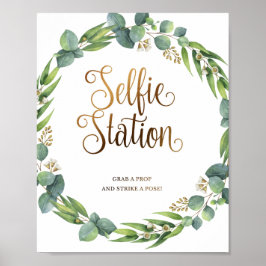 ユーカリ結婚プスの自撮り写真のサイン ポスター