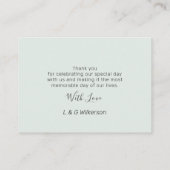 ユーカリ結婚プスの葉 エンクロージャーカード (裏面)