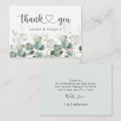 ユーカリ結婚プスの葉 エンクロージャーカード (正面/裏面)