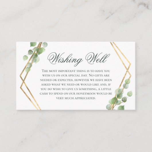 ユーカリ結婚プスの願い井戸 エンクロージャーカード (正面)