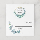 ユーカリ結婚プスの食事の選択&テーブル番号 プレイスカード (外部開封)