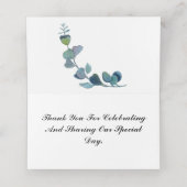 ユーカリ結婚プスの食事の選択&テーブル番号 プレイスカード (内部開封)