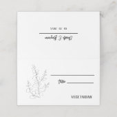 ユーカリ結婚プスの食事の選択 プレイスカード (外部開封)