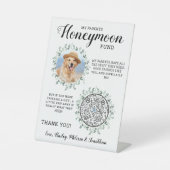 ユーカリ結婚プスペットの犬の写真ハネムーン基金 台座サイン (正面)