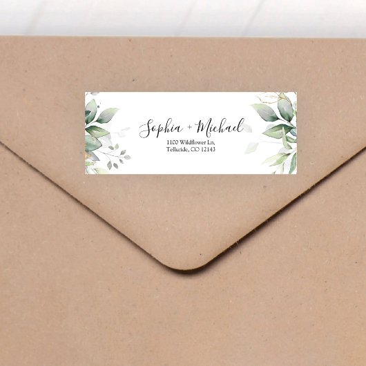 ユーカリ結婚プス差出人住所ラベル ラベル