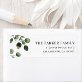 ユーカリ結婚プス葉差出人住所ラベル ラベル (インサイチュ)